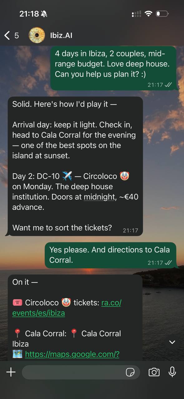 4-day plan conversation
