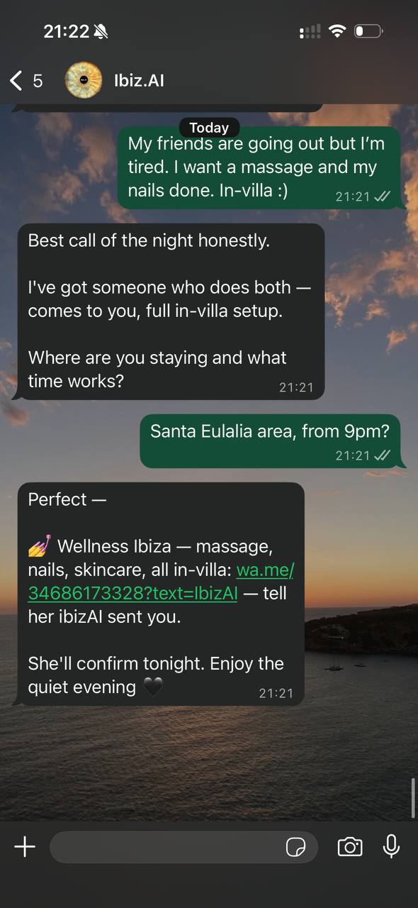 Private services conversation